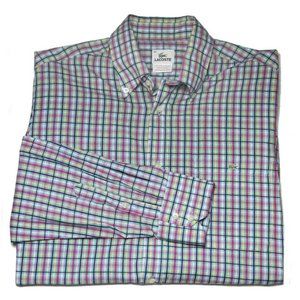 Lacoste Cotton Tattersall Check Shirt Men's Size Lacoste 40 or Medium